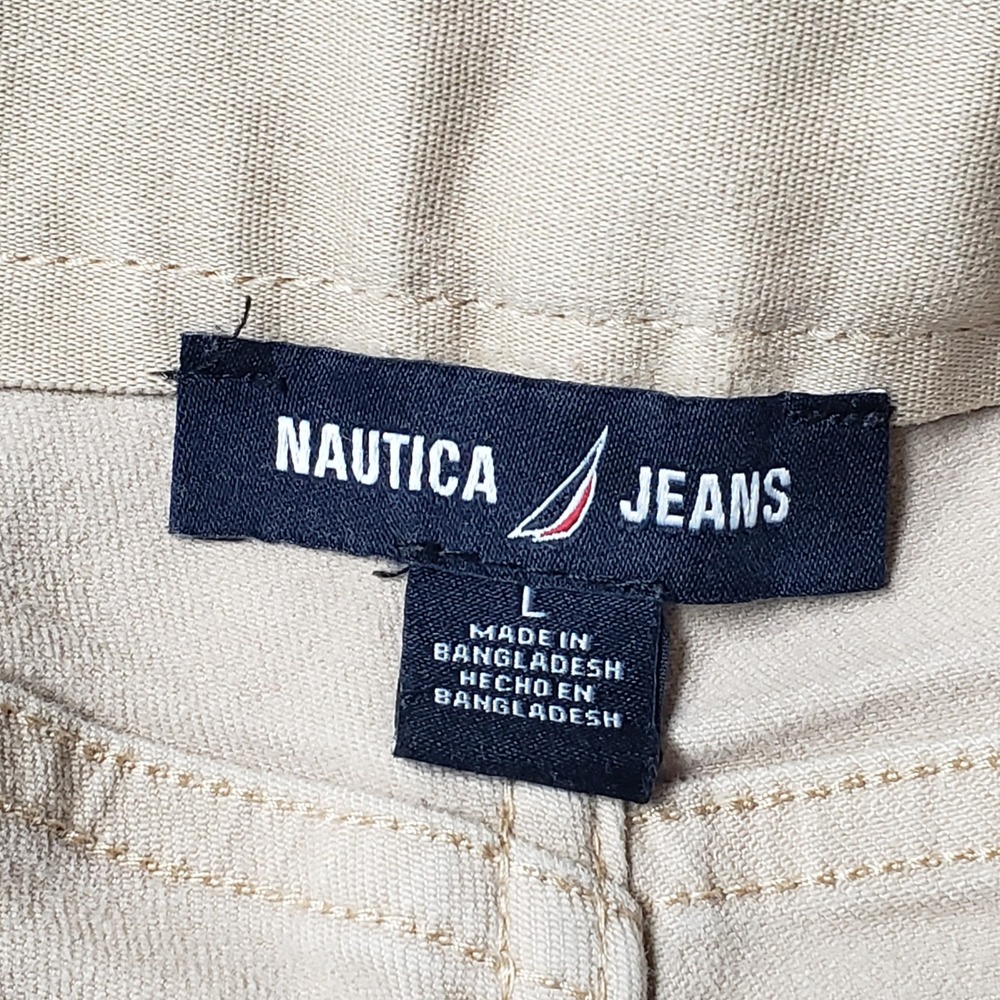 Nautica Jeans Women's High Rise Pull On Utility Shorts Set of 2 Khaki Navy Blue - Picture 3 of 16